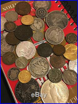 Estate Sale Lot Old Us Coins Moneygold Silverbig Value Collection 50 Years+