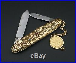 Ewald Kratz 18k Diamond Victorinox Folding Pocket Knife 78g Gold Coin Fob CO547