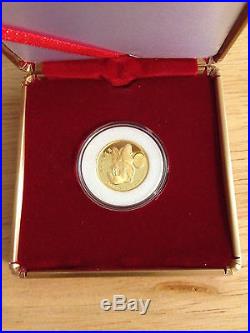 Exceptionally Rare Mickey and Minnie 999.9 1/10 oz. Gold Coin