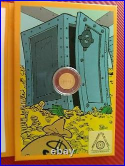 Extremely Rare! Disney Golden First Cent of Uncle Scrooge Coin Money Bin Vault
