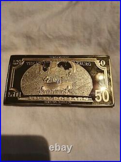 Extremely Rare! Disney Scrooge McDuck $50 Hard Life Gold LE of 150 Note Coin Bar