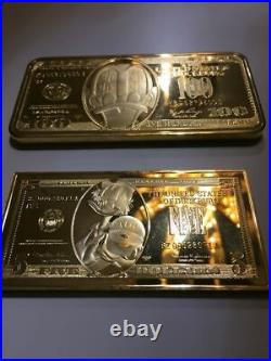Extremely Rare! Disney Scrooge McDuck $5 and $100 Gold Banknotes LE Coin Bar Set