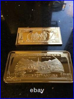 Extremely Rare! Disney Scrooge McDuck $5 and $100 Gold Banknotes LE Coin Bar Set
