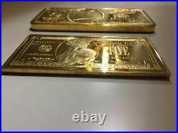 Extremely Rare! Disney Scrooge McDuck $5 and $100 Gold Banknotes LE Coin Bar Set