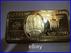 Extremely Rare! Disney Scrooge McDuck $5 and $100 Gold Banknotes LE Coin Bar Set