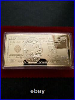 Extremely Rare! Scrooge McDuck Ten Dollar Gold Banknote LE of 150 Coin Bar