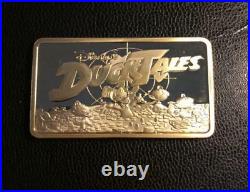 Extremely Rare! Walt Disney Ducktales Gold Plated 24K LE of 2000 Bar Number One