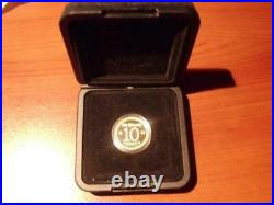 Extremely Rare! Walt Disney Scrooge McDuck 18K Gold ING Bank Lucky 10 Cent Coin