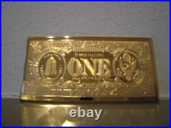 Extremely Rare! Walt Disney Scrooge McDuck $1 Duckburg Gold Banknote LE Coin Bar