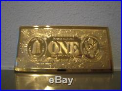 Extremely Rare! Walt Disney Scrooge McDuck $1 Duckburg Gold Banknote LE Coin Bar