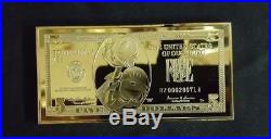 Extremely Rare! Walt Disney Scrooge McDuck $5 Duckburg Gold Banknote LE Bar Coin