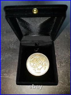 Extremely Rare! Walt Disney Scrooge McDuck German LE of 500 24K Gold Plated Coin