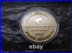Ford Bronco Rare Commemorative Coin. Senior Master Bronco Promotional Coin