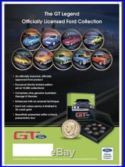Ford GT Collection Of Coins On Gold Plated Pennies-Very Limited Edition-HURRY