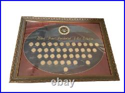 Framed United States Presidential 42 Dollar Coin Collection Us Commemorative