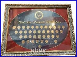 Framed United States Presidential 42 Dollar Coin Collection Us Commemorative