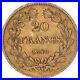 France Gold 20 Francs 1840 A Paris VF Coin Collectible