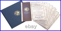 Franklin Mint Founding Fathers Coin Collection 7 Gold-Plated Commemoratives