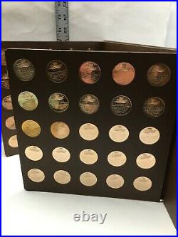 Franklin Mint History of American Revolution Proof Set of 50 Bronze Coins Album