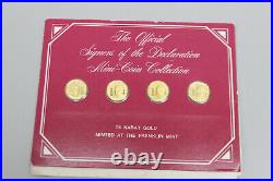 Franklin Mint Official Signers of the Declaration 24K Gold Mini Coin Collection