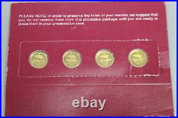 Franklin Mint Official Signers of the Declaration 24K Gold Mini Coin Collection