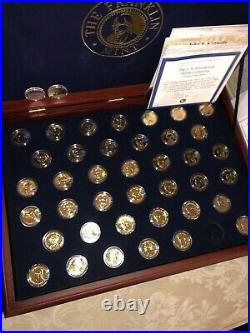 Franklin Mint Presidential Layered in 24 Karat Gold Coin Collection