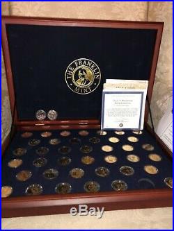 Franklin Mint Presidential Layered in 24 Karat Gold Coin Collection