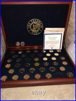 Franklin Mint Presidential Layered in 24 Karat Gold Coin Collection