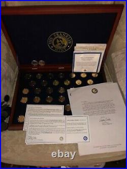 Franklin Mint Presidential Layered in 24 Karat Gold Coin Collection