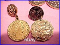 Franklin Mint The Golden Caribbean Coin Necklace, Bracelet, An Ear Rings