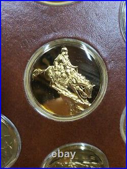 Franklin Mint The Greatest Art of the American West 24Kt Gold/Bronze Coins 48/50