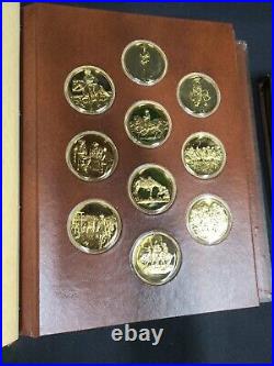 Franklin Mint The Greatest Art of the American West 24Kt Gold/Bronze Coins 48/50