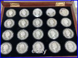 Franklin Mint The Millenia 1 OZ Silver Coin Collection 20 Total Ounces