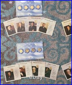 Franklin Mint Us Presidential Dollar Coin Collection 24k Gold Layered