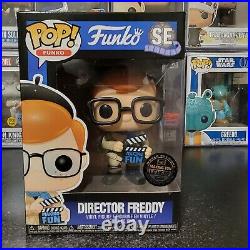 Funko Pop! Director Freddy World Premiere Making Fun Pins Gold Coin Ticket Box