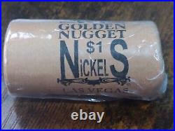 GOLDEN NUGGET Fremont Vegas NICKEL Half-Roll 1950/60s VERY Rare VERY Collectible
