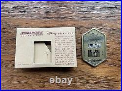 GOLD Batuu Spira Gift Card Coin $100 ON CARD! Star Wars Galaxy's Edge Disney