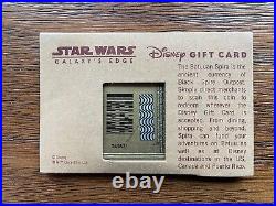 GOLD Batuu Spira Gift Card Coin $100 ON CARD! Star Wars Galaxy's Edge Disney