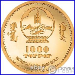 GREAT DRAGON Lunar Collection Gold Coin 1000 Togrog Mongolia 2024
