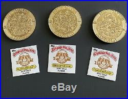 Garbage Pail Kids 24kt Gold Plated Challenge Coins Set of 3, Topps Licensed