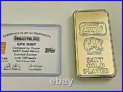 Garbage Pail Kids Adam Bomb Bar Coin Officially Licensed Topps 24KT Gold plated