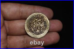 Genuine Ancient Kushano Indo Sasanian Gold Dinar Coin Circa 350-65 CE