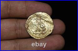 Genuine Ancient Middle Eastern Islamic Gold Dinar Coin Circa 1196-1218 AD