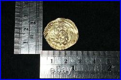Genuine Ancient Middle Eastern Islamic Gold Dinar Coin Circa 1196-1218 AD