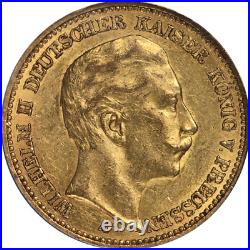Germany Prussia Gold 10 Mark & 20 Mark Wilhelm II (1888-1918) 2 Coin Set NGC GSA