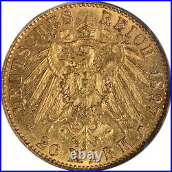 Germany Prussia Gold 10 Mark & 20 Mark Wilhelm II (1888-1918) 2 Coin Set NGC GSA