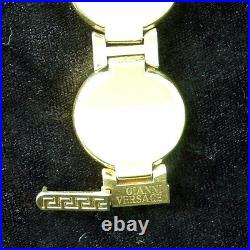 Gianni Versace Signature Gold Plated G 10 Coin Watch