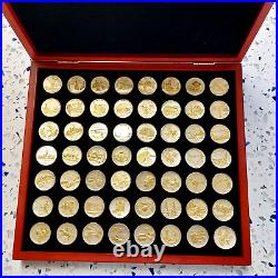 Gold And Silver Highlighted Statehood Quarters Collection 56 Coin Complete Set