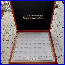 Gold And Silver Highlighted Statehood Quarters Collection 56 Coin Complete Set