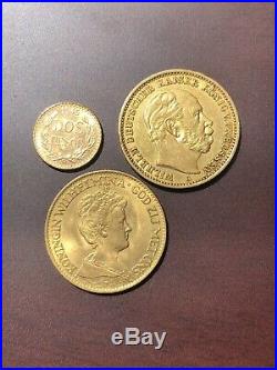 Gold Bullion Coin Collection 10 Guilders 20 Marks Dos Pesos Investment Ready